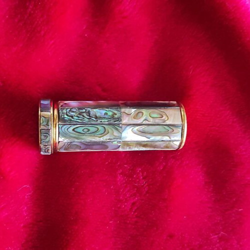 Lipstick case used from 1950s mother-of-pearl