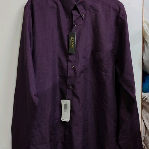Arrow men's shirt new, size M, purple