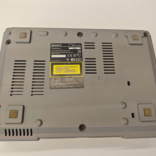 Sony PS1 with modchip used, with original controller and cables