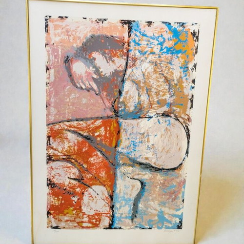 Nikos Kessanlis Erotiko numbered silk screen print like new