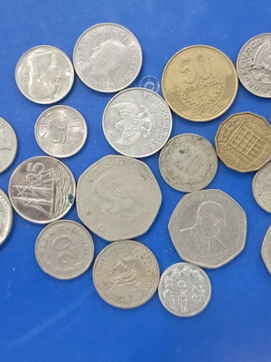 Λοτ 20 νομισμάτων μεταχειρισμένο, διαφόρων χωρών