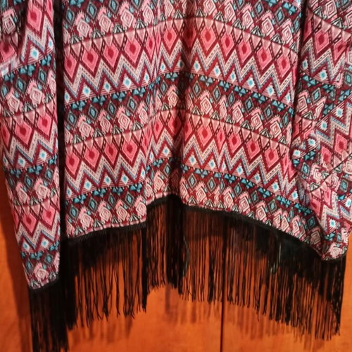 Beach Kaftan with Fringes like new, multicolor, one size