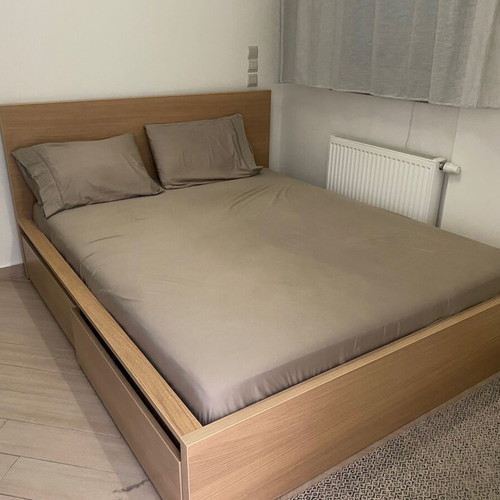 Three-seater sofa bed with storage, double bed with storage