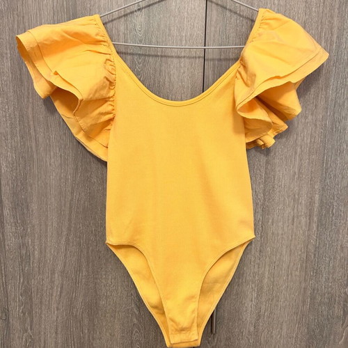 Zara women's orange bodysuit like new, size L