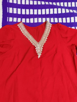 Shein red summer blouse like new plus size XL-XXL