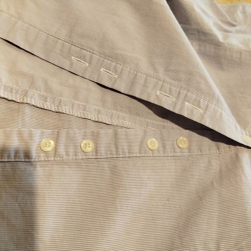 Cotton women's summer shirt like new, white and blue