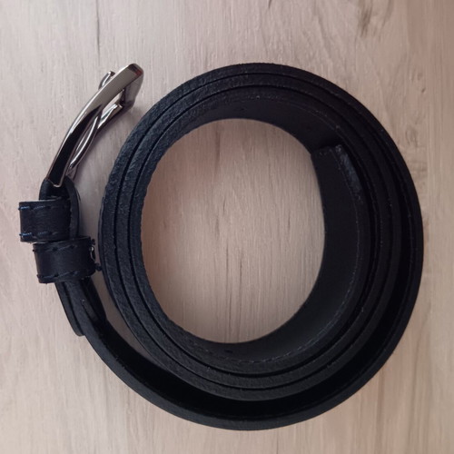 Leather men's navy blue belt like new, size 115 cm