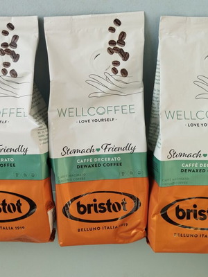 Καφές Bristot Wellcoffee Decerato 3 συσκευασίες 200g καινούργιος, φιλικός στο στομάχι