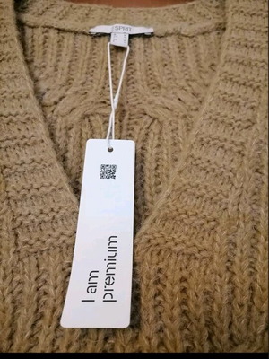 Esprit knitted sweater large new, beige