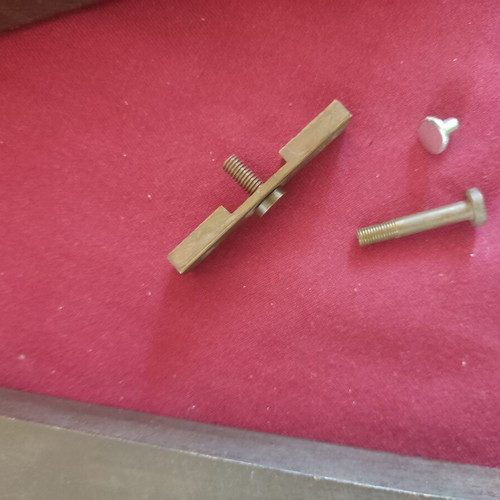 Large wooden divider used, about 49 cm, incomplete with brass parts