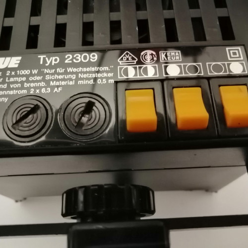 Video Camera Light used 2X1000 Watt 220 Volt with Fan REVUE Typ2309