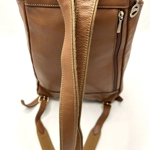 Longchamp brown leather backpack used condition
