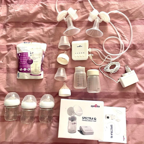 Spectra double electric breast pump like new with accessories