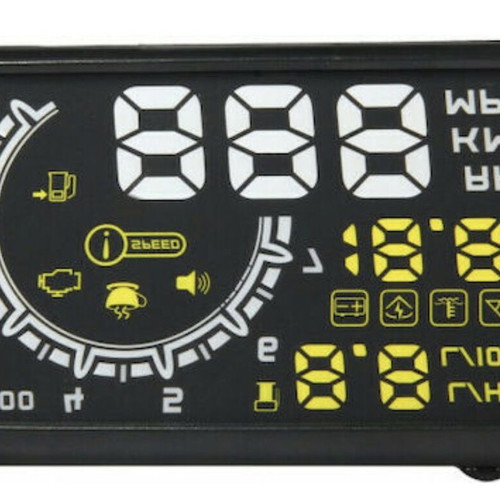 Head Up Display multi-function for windshield indicators with OBD2 connection like new