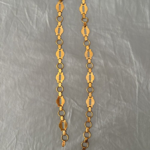 Vintage handmade adjustable gold belt