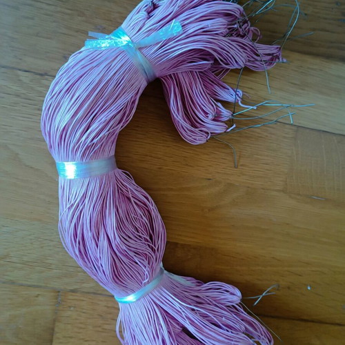 Cotton cords pink new, pack of 48 x 10 meters for jewelry making