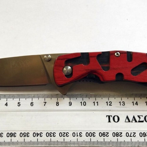 BEE Enlan knife 8Cr13 steel linerlock like new, wooden handle