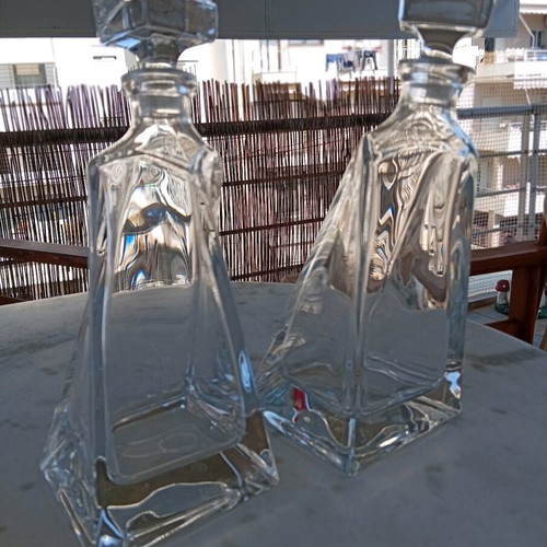 Bohemia crystal decanters like new, set of two