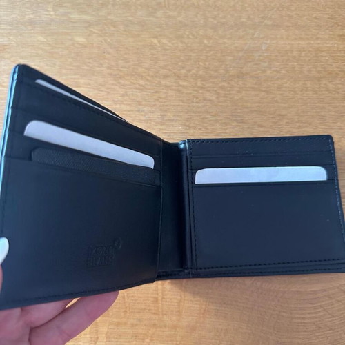 Mont Blanc wallet with leather and fabric
