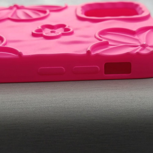 iPhone 11 Pull & Bear Puffy Floral Case new, hot pink