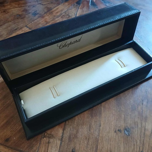 Chopard watch box like new, dark blue leather