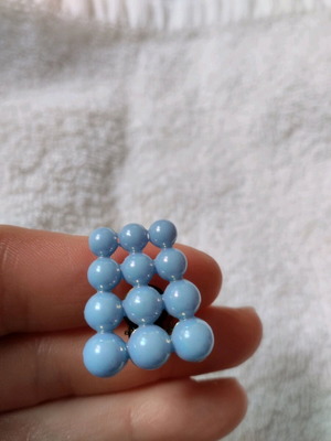 Clip-on blue earrings new