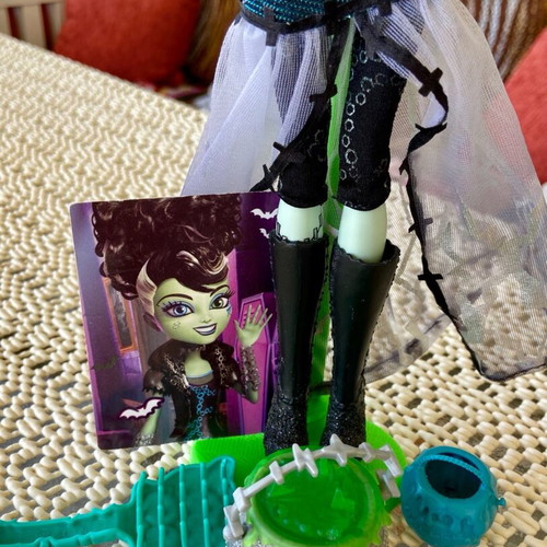 Monster High Doll Frankie Stein used with accessories