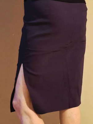 Zara pencil skirt like new, dark blue and purple, side slit, size S