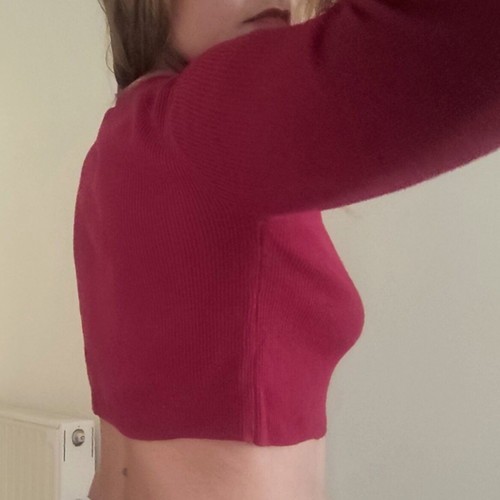 OwTwo crop top shirt in maroon