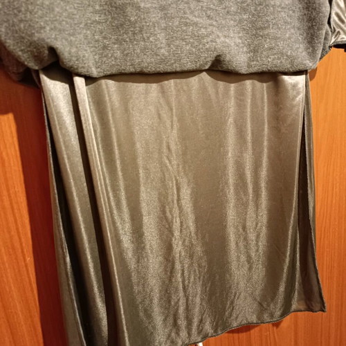 Tag blouse dress used, gray with lining