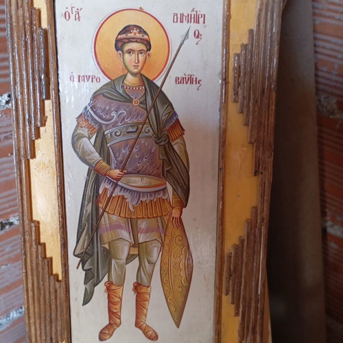 Saint Demetrios Handmade Religious Icon