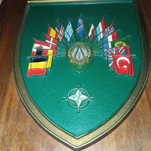 NATO country flags shield used, large