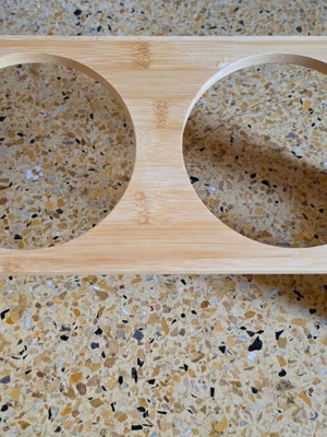 Adjustable dog bowl stand like new