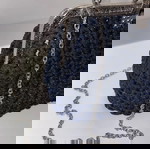  Χειροποίητη πλεκτή τσάντα crochet, Σκούρο μπλε