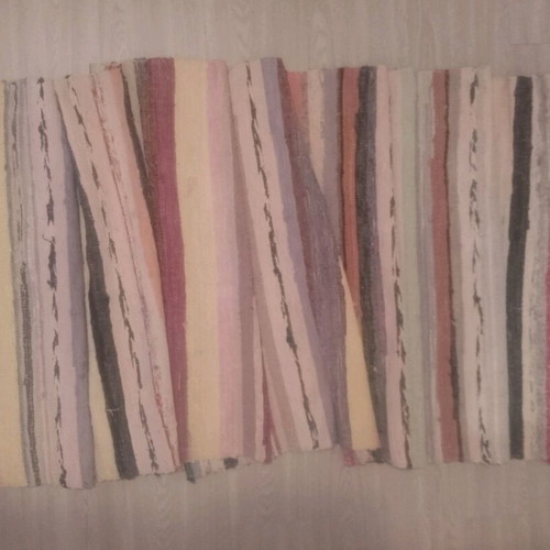 Rag rug used, colorful runner, 3 meters long