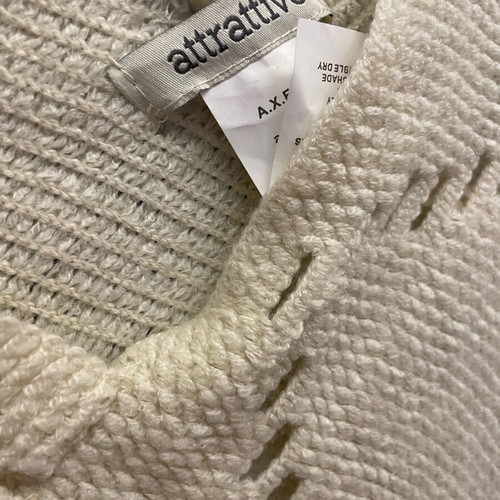 Attrattivo poncho ecru like new, one size