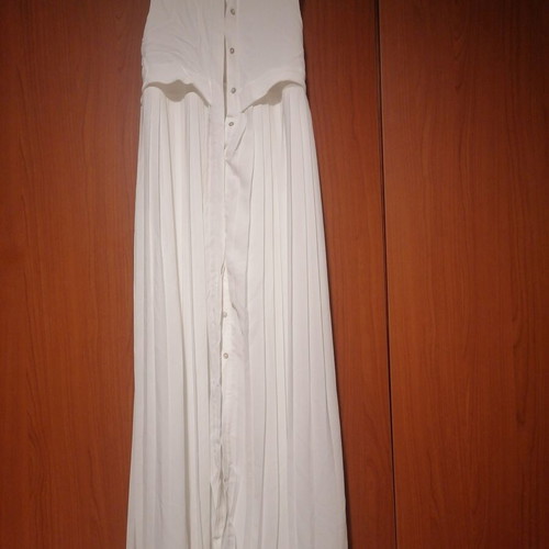 Massimo Dutti white long dress used, size S/36, summer elegant look