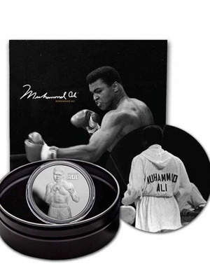 Νόμισμα Mohamed Ali 1 ουγγιά ασημένιο Proof, περιορισμένη έκδοση 300 τεμ.