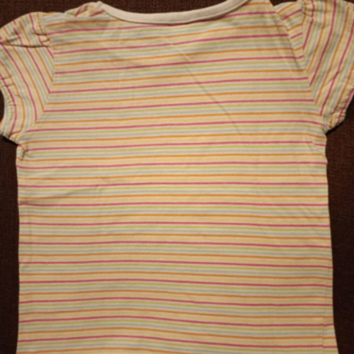 Prénatal striped short-sleeve t-shirt for 2-year-old girl, new, 100% cotton