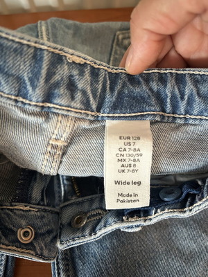 Girls' jeans and pants, ages 7-9, Zara and H&M