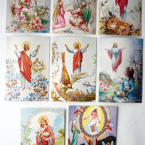 Vintage 1970s Greek Easter postcards set of 8, new