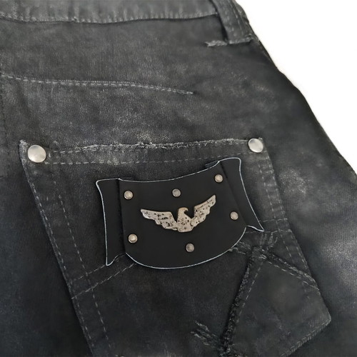 Дънкови панталони Armani Jeans The Flag Limited Edition No.147/200 черни нови