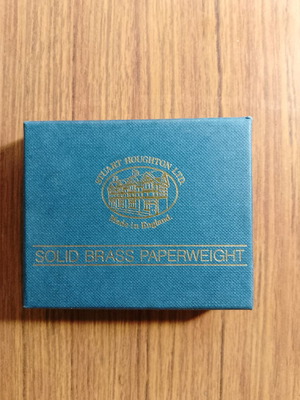 Stuart Houghton Ltd Solid Brass Paperweight Vintage used, Letter D