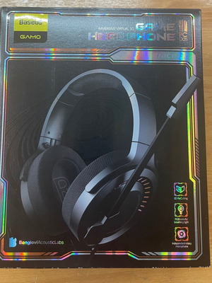 Baseus 3D Over Ear Gaming Headset with USB connection new, black