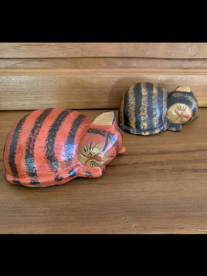 Decorative Sleeping Cat Set, Handmade, New