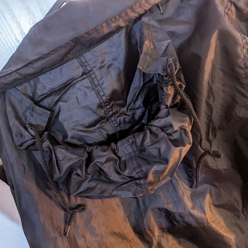 Waterproof windbreaker jacket with hood size M black like new