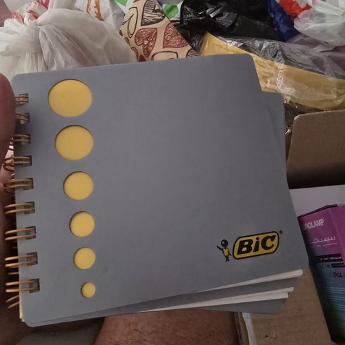 BIC Spiral Notebooks set of 4 like new, gray and yellow