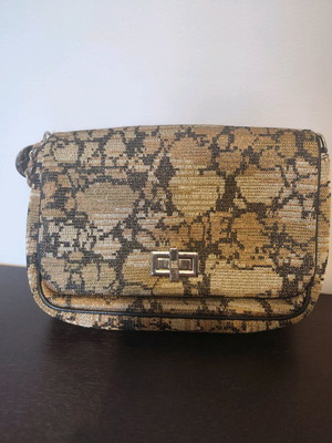 Τσάντα Missoni αυθεντική πλεκτή ώμου χρυσαφί σαν καινούργιο με λουράκι