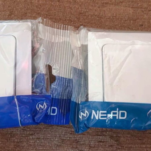 NE-AD Switches and Socket New, 1 Single, 1 Double, 1 Flush White