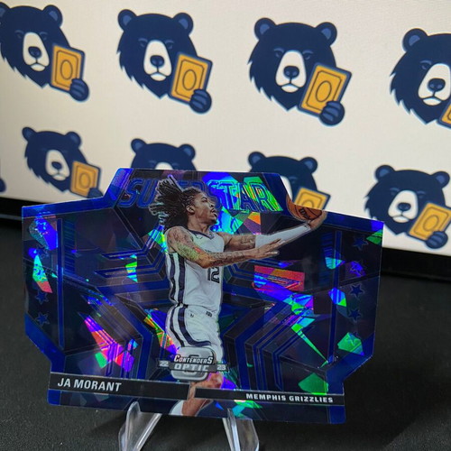 Ja Morant Die Cut 45/75 2022-23 Contenders Optic Superstar Blue Cracked Ice Panini new